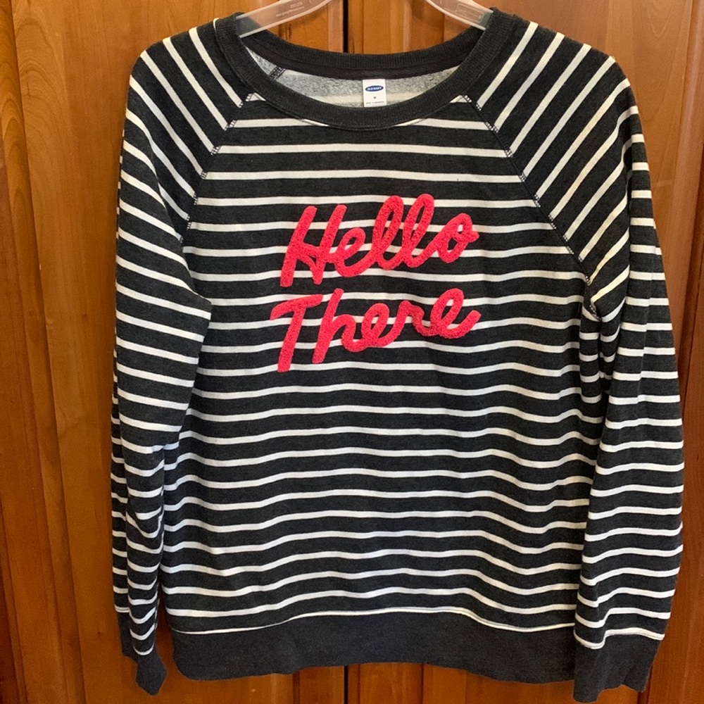 Striped Sweatshirt navy & white